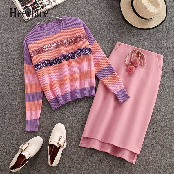 winter women 2 pieces set women sequins striped sweater+ tweed skirts sets knitted jumper woolen skirt clothes suit, White
winter women 2 pieces set women sequins striped sweater+ tweed skirts sets knitted jumper woolen skirt clothes suit, White