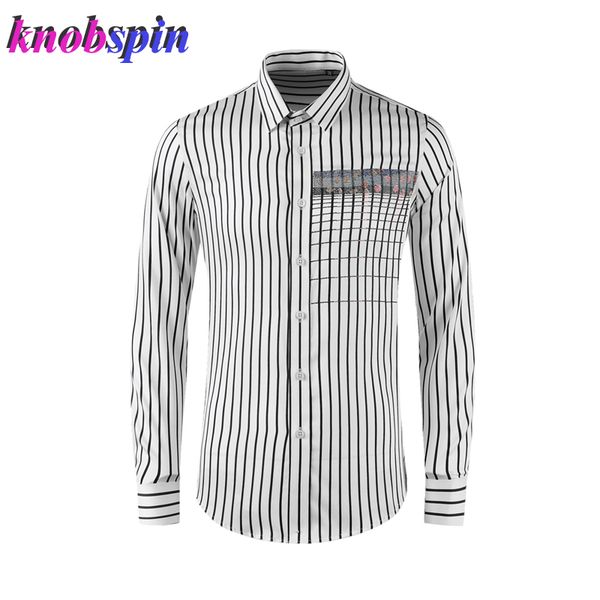 classic black white striped men shirts long sleeve slim casual chemise homme plus size -4xl brand quality cotton shirts, White;black
classic black white striped men shirts long sleeve slim casual chemise homme plus size -4xl brand quality cotton shirts, White;black