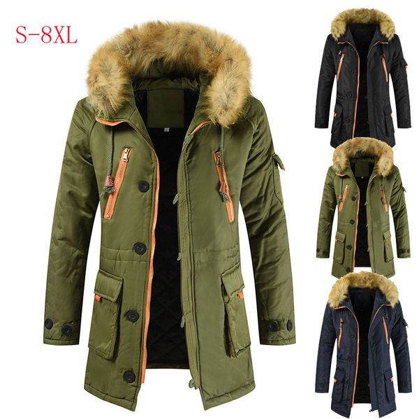 couple coat 2019 fashion hooded long winter coat men thick warm mens winter jacket windproof long paragraph cotton parkas, Black
couple coat 2019 fashion hooded long winter coat men thick warm mens winter jacket windproof long paragraph cotton parkas, Black