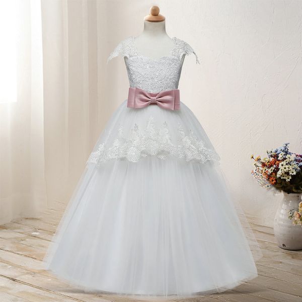 1pcs girl flower embroidered waist bow lace tutu wedding dress baby girl dresses ball gown party dresses pleated dress children clothing, Red;yellow
1pcs girl flower embroidered waist bow lace tutu wedding dress baby girl dresses ball gown party dresses pleated dress children clothing, Red;yellow