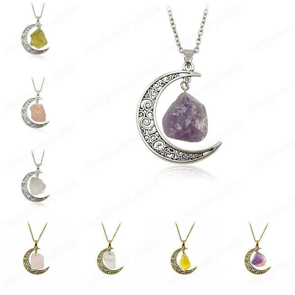 fashion jewelry simple natural stone moon pendant necklace vintage moon necklaces, Silver
fashion jewelry simple natural stone moon pendant necklace vintage moon necklaces, Silver