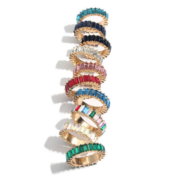 10 styles rainbow diamond rings girl crystal ring women stainless steel diamond rings fashion metal jewery striped colorful ring fj686, Red;brown 
10 styles rainbow diamond rings girl crystal ring women stainless steel diamond rings fashion metal jewery striped colorful ring fj686, Red;brown