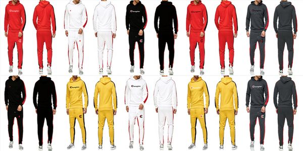 champions men brand 2 piece set fall winter clothes fitness hoodies pants sportswear sweatshirt leggings outfits outerwear bodysuits 1906, White
champions men brand 2 piece set fall winter clothes fitness hoodies pants sportswear sweatshirt leggings outfits outerwear bodysuits 1906, White