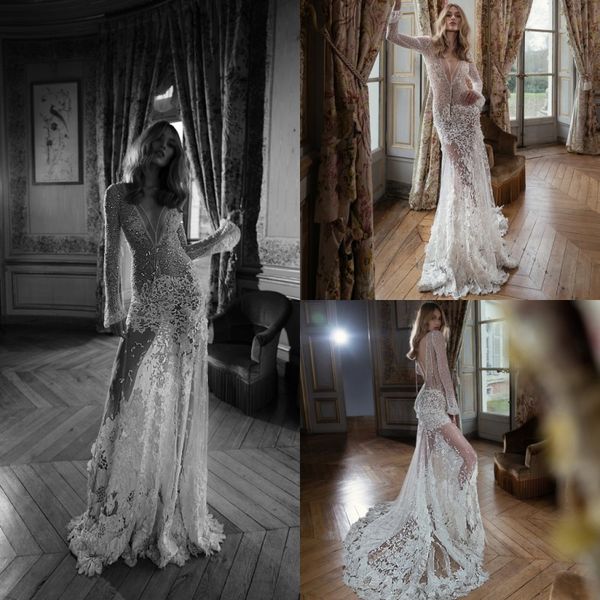 inbal dror 2019 bohemia wedding dresses mermaid v neck lace sequins long sleeve backless country bridal gowns plus size robe de mariée, White
inbal dror 2019 bohemia wedding dresses mermaid v neck lace sequins long sleeve backless country bridal gowns plus size robe de mariée, White