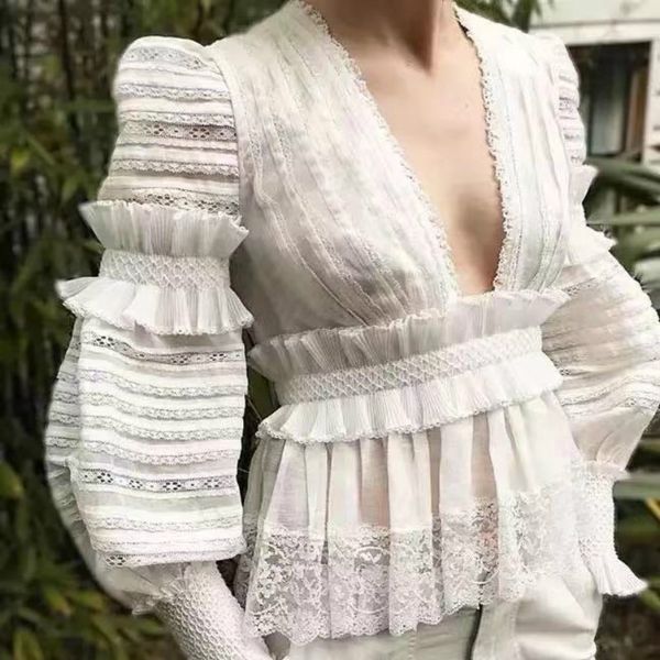 brand designer women lace blouse 2019 spring summer high fashion party white puff long sleeve v neck party cocktail shirts
brand designer women lace blouse 2019 spring summer high fashion party white puff long sleeve v neck party cocktail shirts