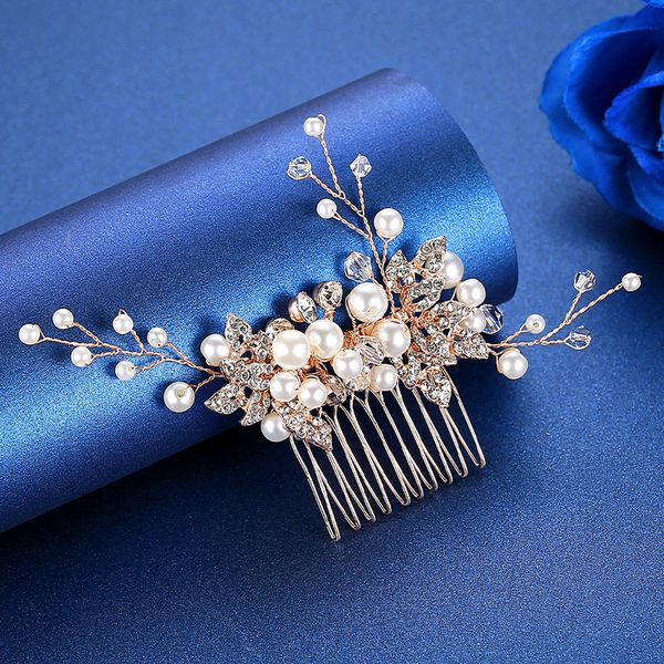 handmade pearl leaf accessories delicate hair color silver crystal comb wedding dress jewelry, Golden;white
handmade pearl leaf accessories delicate hair color silver crystal comb wedding dress jewelry, Golden;white