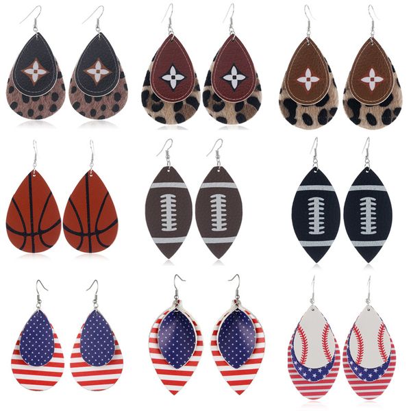 new double layer waterdrop earrings dangle leaves pu leather earring printed leopard grain ball flag pattern eardrop women designer jewelry, Silver
new double layer waterdrop earrings dangle leaves pu leather earring printed leopard grain ball flag pattern eardrop women designer jewelry, Silver