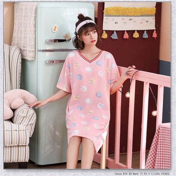 women's sleepwear women summer short sleeve nightdress comfortable womens korean style leisure lovely breathable fashion clothe, Black;red
women's sleepwear women summer short sleeve nightdress comfortable womens korean style leisure lovely breathable fashion clothe, Black;red