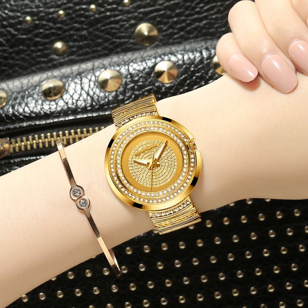 ladies crrju dress big round dial women rhinestones watches gold quartz ladies women's watch wristwatch, Slivery;brown
ladies crrju dress big round dial women rhinestones watches gold quartz ladies women's watch wristwatch, Slivery;brown