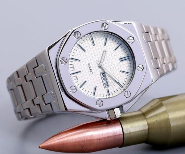 men's rose gold and silver quartz watch stainless steel with royal oak material wristwatch, Slivery;brown
men's rose gold and silver quartz watch stainless steel with royal oak material wristwatch, Slivery;brown