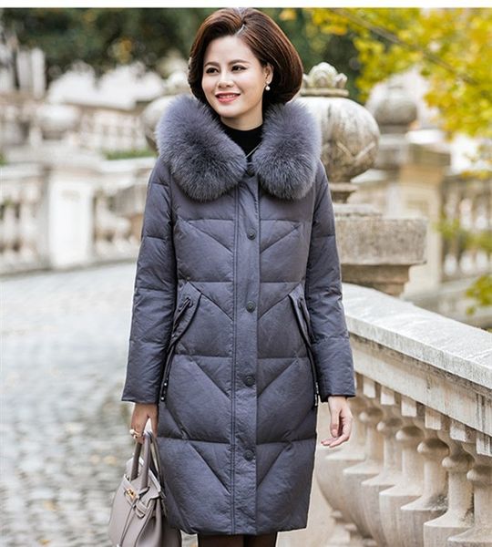 winter down jacket large size long ladies jacket middle-aged fashion down large fur collar thick cotton clothing ch864, Black
winter down jacket large size long ladies jacket middle-aged fashion down large fur collar thick cotton clothing ch864, Black