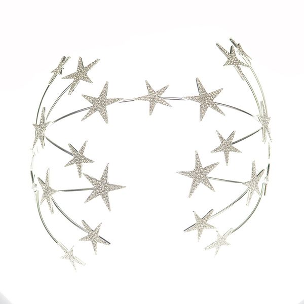 luxury new silver stars shape bride hair hoop fashion handmade wedding rhinestone hair accessories baroque headdress crown, Golden;white
luxury new silver stars shape bride hair hoop fashion handmade wedding rhinestone hair accessories baroque headdress crown, Golden;white