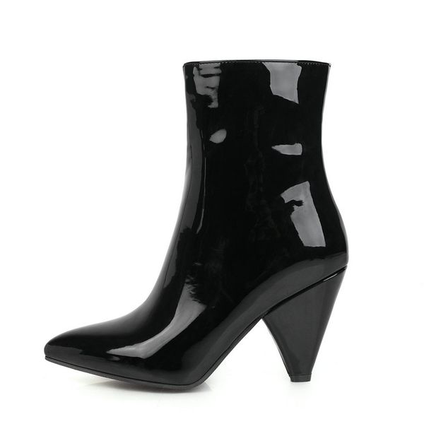 women boots fashion spike high heel boots pu leather pointed toe zipper autumn winter women shoes black white silver
women boots fashion spike high heel boots pu leather pointed toe zipper autumn winter women shoes black white silver