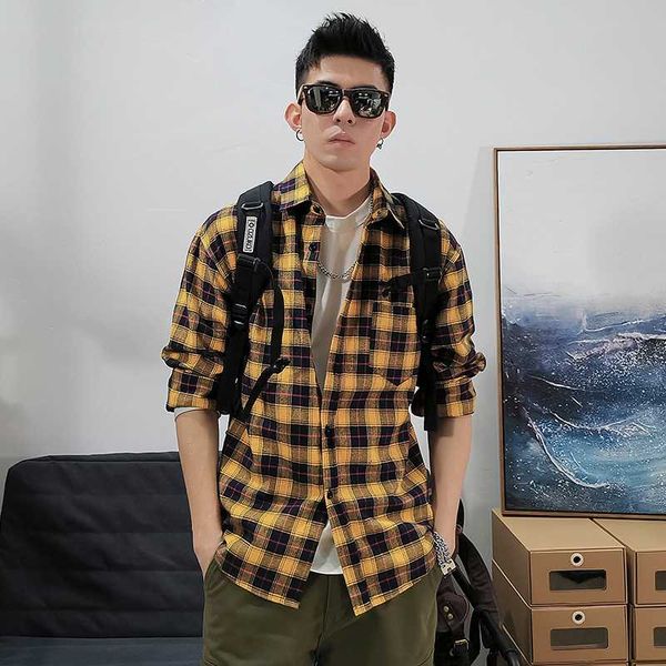men's long sleeve shirt 2020 spring summer new handsome loose plaid long sleeve shirt youth personality fashion men's wear, White;black
men's long sleeve shirt 2020 spring summer new handsome loose plaid long sleeve shirt youth personality fashion men's wear, White;black