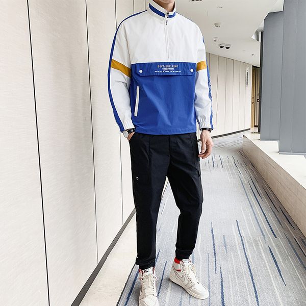 autumn winter men sweatshirt stand collar hedging jacket male two pieces tide men's leisure outfit pullover sweatshirts+pants, Black
autumn winter men sweatshirt stand collar hedging jacket male two pieces tide men's leisure outfit pullover sweatshirts+pants, Black