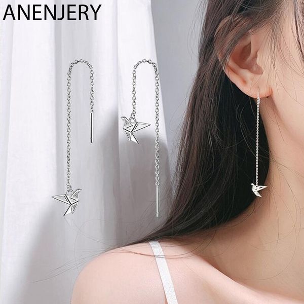 anenjery simple paper crane long ear chain 925 sterling silver earrings for women gift pendientes s-e928
anenjery simple paper crane long ear chain 925 sterling silver earrings for women gift pendientes s-e928