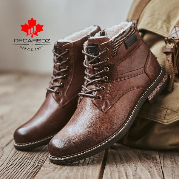2019 brand men warm boots male ankle lace-up casual botas fashion handmade leather comfy fur men's boots winter snow men, Black
2019 brand men warm boots male ankle lace-up casual botas fashion handmade leather comfy fur men's boots winter snow men, Black