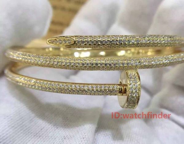 Luxury de igner jewelry ilver ro e gold men women love diamond iced out nail bracelet chain bangle
Luxury de igner jewelry ilver ro e gold men women love diamond iced out nail bracelet chain bangle
