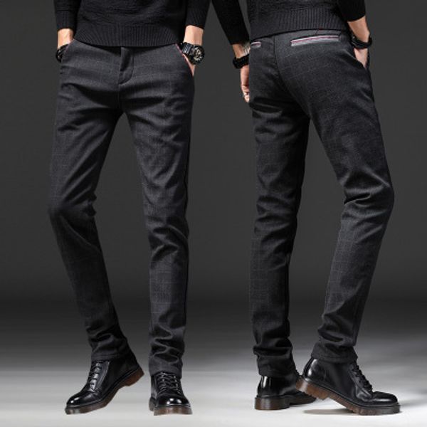 2019 new brand pants men casual elastic long trousers male cotton lattice straight gray work pant men's autumn, Black
2019 new brand pants men casual elastic long trousers male cotton lattice straight gray work pant men's autumn, Black