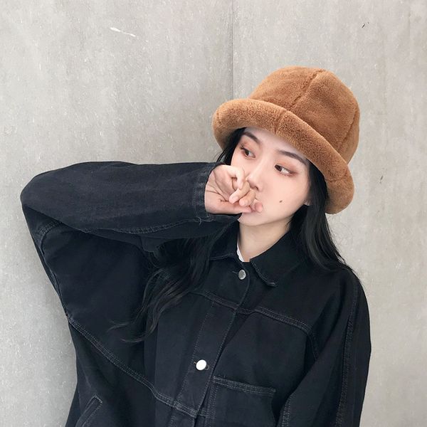 litthing 2019 winter fleece hat fur thick warm bucket hats casual solid color flat fluffy headwear hat cap feminios gorras, Blue;gray
litthing 2019 winter fleece hat fur thick warm bucket hats casual solid color flat fluffy headwear hat cap feminios gorras, Blue;gray