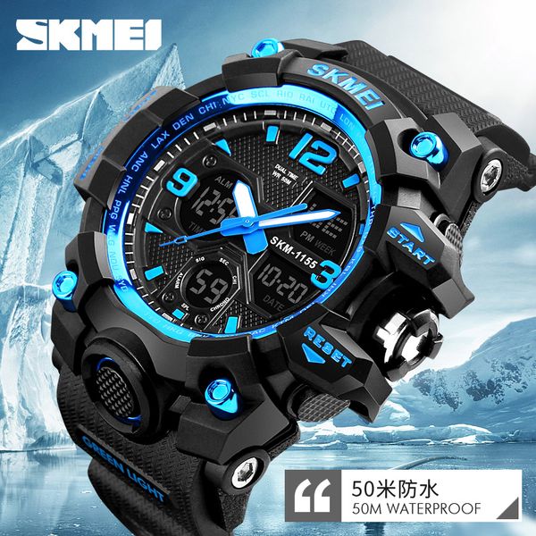 skmei new s shock men sports watches waterproof fashion casual quartz watch digital & analog military multifunctional men's sports watc, Slivery;brown
skmei new s shock men sports watches waterproof fashion casual quartz watch digital & analog military multifunctional men's sports watc, Slivery;brown