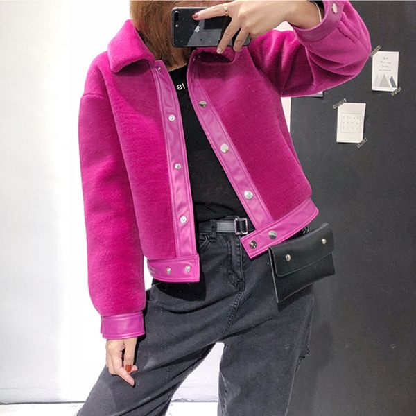 winter women real fur coat solid color 100% wool jackets female pu leather patchwork plus size parkas thick warm outerwear y645, Black
winter women real fur coat solid color 100% wool jackets female pu leather patchwork plus size parkas thick warm outerwear y645, Black