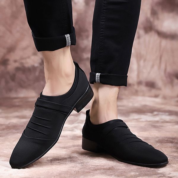 shoes men fashion pointed toe men dress shoes formal wedding canvas oxford shoes for men non-leather, Black
shoes men fashion pointed toe men dress shoes formal wedding canvas oxford shoes for men non-leather, Black