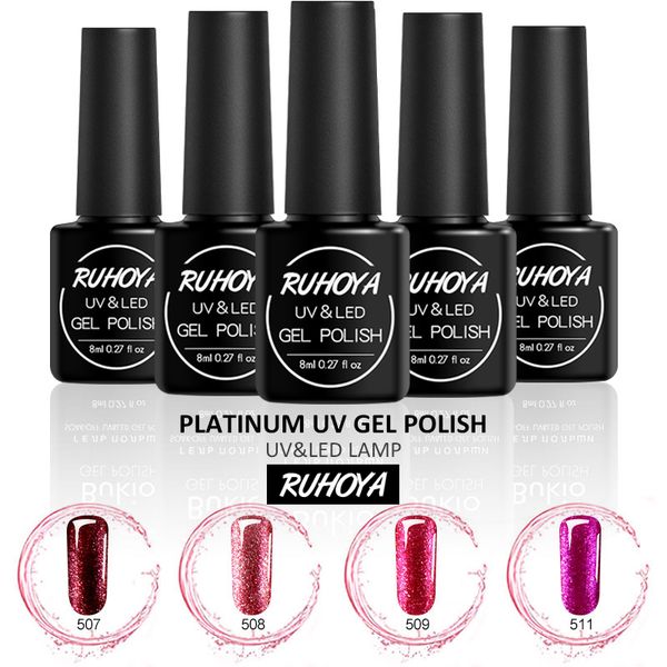 ruhoya glitter platinum uv gel stamping gelpolish base coat enamel semi permanent led varnish nail gel art for manicure, Red;pink
ruhoya glitter platinum uv gel stamping gelpolish base coat enamel semi permanent led varnish nail gel art for manicure, Red;pink