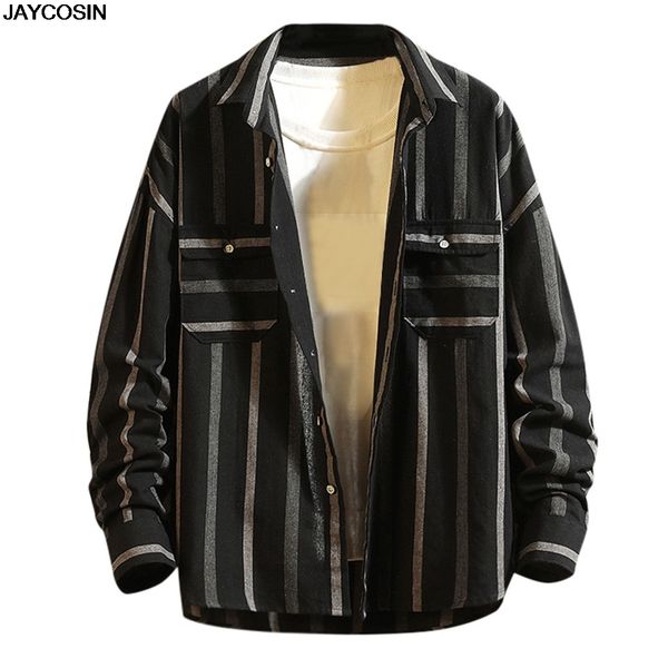 klv men jacket casual autumn&winter casual stripe long sleeve plaid shirt outwear coat jaqueta masculino bomber jacket men 9911, Black;brown
klv men jacket casual autumn&winter casual stripe long sleeve plaid shirt outwear coat jaqueta masculino bomber jacket men 9911, Black;brown
