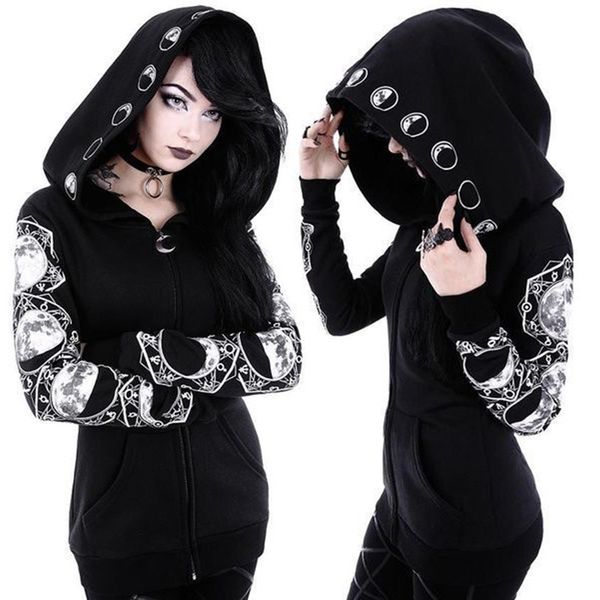women's coat black gothic punk sweatshirt long sleeve hoodie cosplay costume apparel cool fashion coat, Black;brown
women's coat black gothic punk sweatshirt long sleeve hoodie cosplay costume apparel cool fashion coat, Black;brown