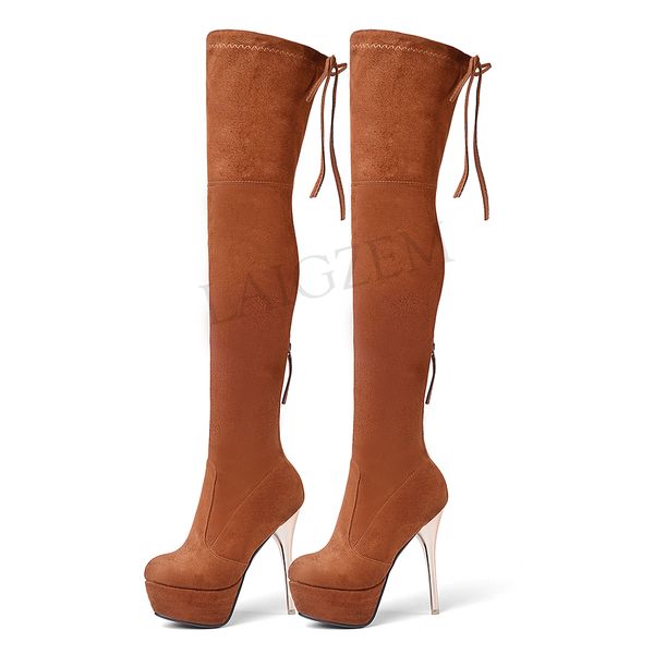 laigzem fashion 2020 women over knee high platform boots faux suede warm stretchy winter zip shoes high heels boots big size 43, Black
laigzem fashion 2020 women over knee high platform boots faux suede warm stretchy winter zip shoes high heels boots big size 43, Black