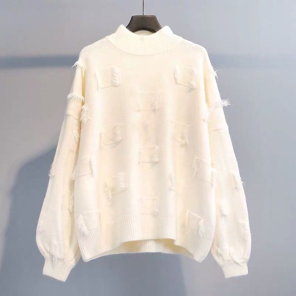 2019 women round neck knitted pullovers autumn winter casual loose solid sweaters knitting jumper pull, White;black
2019 women round neck knitted pullovers autumn winter casual loose solid sweaters knitting jumper pull, White;black