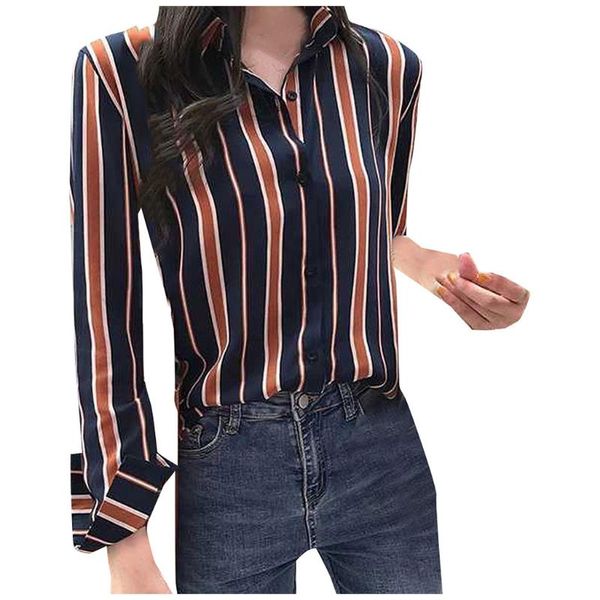 striped print shirt casual fashion women loose thin all-match shirt office lady long sleeve botton commute mujer clothing, White
striped print shirt casual fashion women loose thin all-match shirt office lady long sleeve botton commute mujer clothing, White