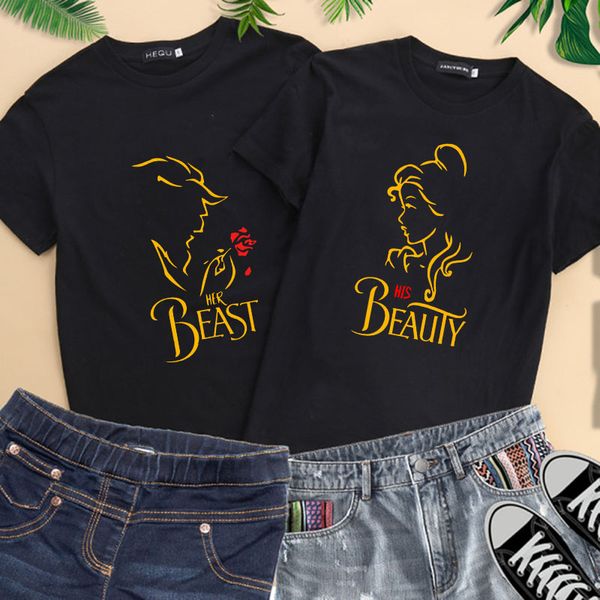 2020 new arrivals casual couples t shirt his beauty and her beast letter print couple shirt funny valentines day gift, White
2020 new arrivals casual couples t shirt his beauty and her beast letter print couple shirt funny valentines day gift, White