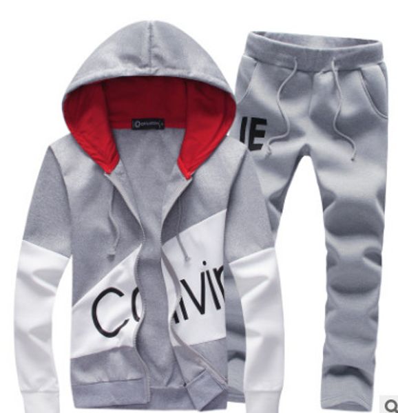 spring and autumn new mens cardigan hooded sweater suit mens korean-style slim letter printing large size sports suit, White;black
spring and autumn new mens cardigan hooded sweater suit mens korean-style slim letter printing large size sports suit, White;black