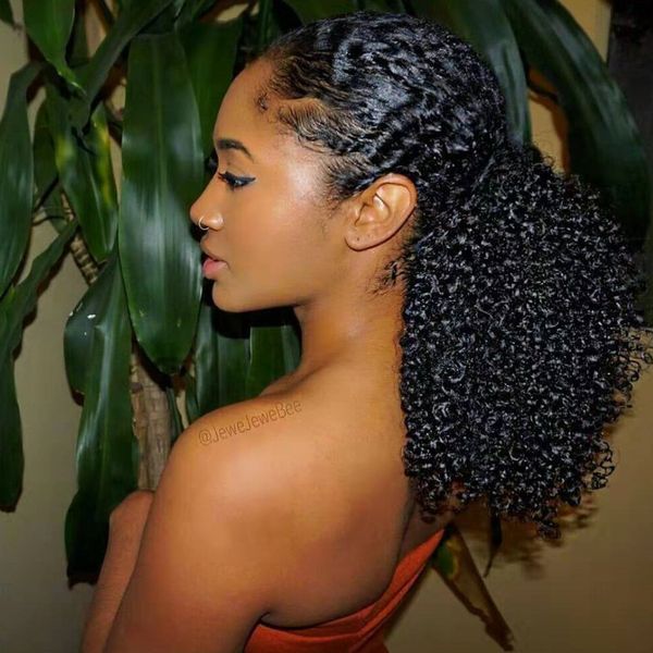 drawstring ponytail human hair clip in extensions virgin hair malaysian curly natural color 1 piece 120g kinky curly ponytail hair bun, Black
drawstring ponytail human hair clip in extensions virgin hair malaysian curly natural color 1 piece 120g kinky curly ponytail hair bun, Black