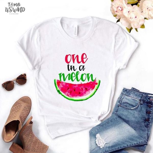 one in a melon watermelon print women tshirts cotton casual funny t shirt lady tee hipster drop ship na 523, White
one in a melon watermelon print women tshirts cotton casual funny t shirt lady tee hipster drop ship na 523, White