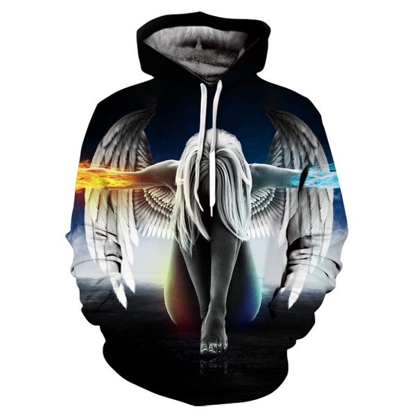 men/women 2019 sweatshirts angel 3d print style hooded pullovers punk hip hop casual women angels sweatwear pullover, Black
men/women 2019 sweatshirts angel 3d print style hooded pullovers punk hip hop casual women angels sweatwear pullover, Black