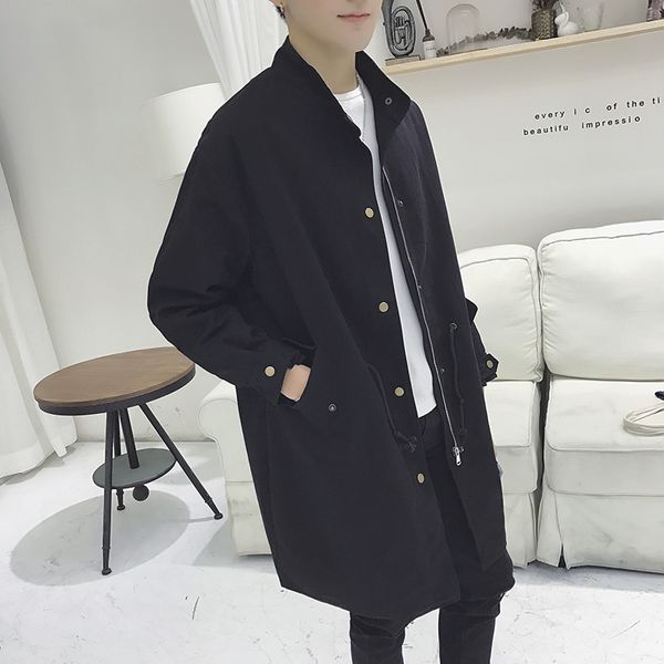 fashion loose fit long trench coat men casual jacket student stand collar outerwear 2019 new autumn winter plus size, Tan;black
fashion loose fit long trench coat men casual jacket student stand collar outerwear 2019 new autumn winter plus size, Tan;black