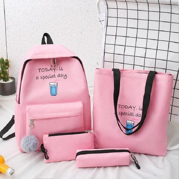 4set backpack fashion women backpack canvas shoulder bags printing girl school bag mochilas female children student
4set backpack fashion women backpack canvas shoulder bags printing girl school bag mochilas female children student