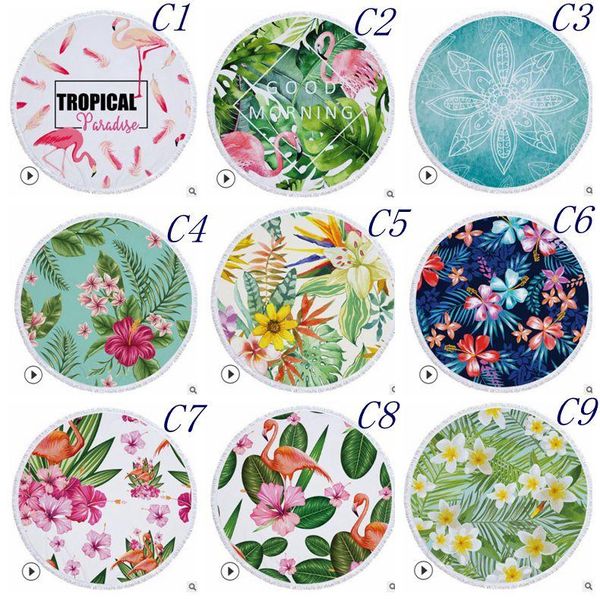 18 styles 150cm flamingo leaf print round fringe beach towel women's shawl tablecloth picnic rug yoga mat round beach towel 9885
18 styles 150cm flamingo leaf print round fringe beach towel women's shawl tablecloth picnic rug yoga mat round beach towel 9885