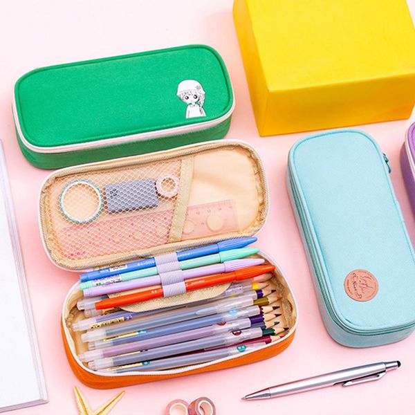 creative pencil case large storage pen bag simple style zipper pencil bag for boys&girls school stationery supplies
creative pencil case large storage pen bag simple style zipper pencil bag for boys&girls school stationery supplies