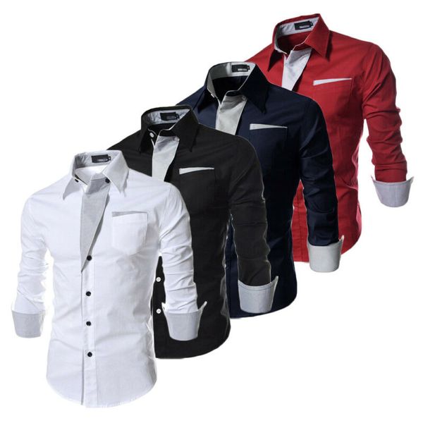 men england style shirts full single breasted solid pattern type regular sleeve style stand casual shirts, White;black
men england style shirts full single breasted solid pattern type regular sleeve style stand casual shirts, White;black