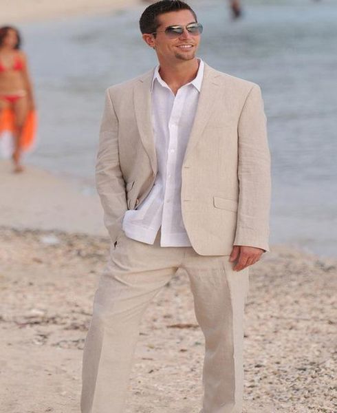 latest linen man suits summer custom made (jacket+pants) 2 pieces groom tuxedo light beige wedding suit, Black;gray
latest linen man suits summer custom made (jacket+pants) 2 pieces groom tuxedo light beige wedding suit, Black;gray
