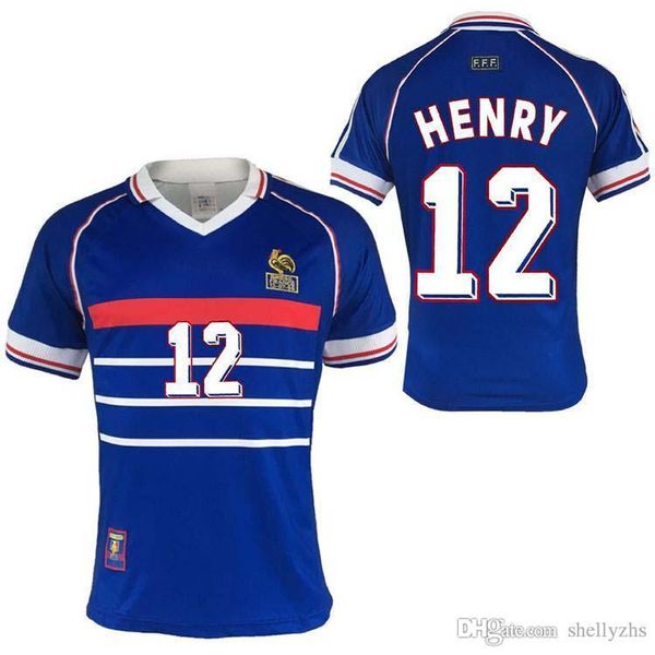 98 retro soccer jerseys zidane trezeguet maillot france djorkaeff henry deschamps 1998 classic shirts vintage kits football shirt maillo, Black;yellow
98 retro soccer jerseys zidane trezeguet maillot france djorkaeff henry deschamps 1998 classic shirts vintage kits football shirt maillo, Black;yellow