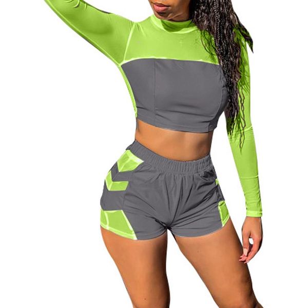 2pcs women's fashion luminous loose sports suit casual mesh long sleeve and shorts set ladies running tracksuit for 2019, Black;blue
2pcs women's fashion luminous loose sports suit casual mesh long sleeve and shorts set ladies running tracksuit for 2019, Black;blue