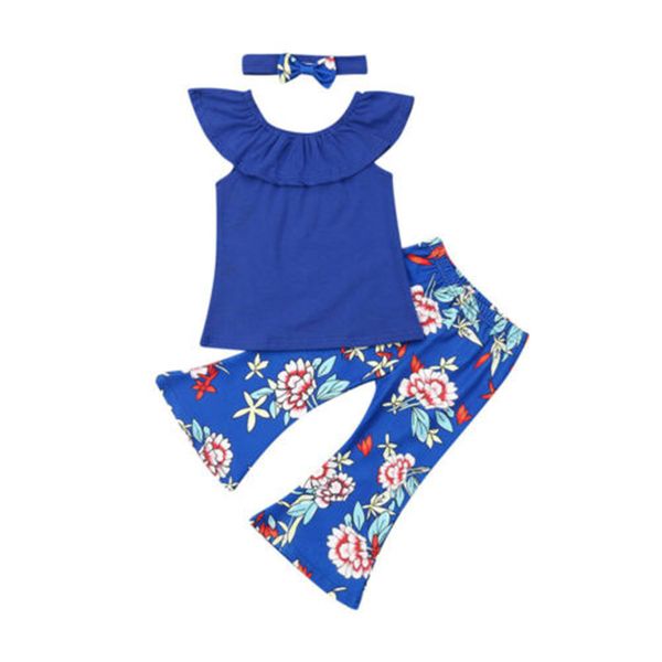 fashion kids baby girl sets clothing ruffle collar t-shirt flowers flared pants bow headband 3pcs summer girl outfits 1-6y, White
fashion kids baby girl sets clothing ruffle collar t-shirt flowers flared pants bow headband 3pcs summer girl outfits 1-6y, White