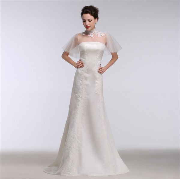 high fashion wholesale plus size wedding dresses bridal gowng high collar lace vintage wedding dresses a line appliques bridal wedding gowns, White
high fashion wholesale plus size wedding dresses bridal gowng high collar lace vintage wedding dresses a line appliques bridal wedding gowns, White