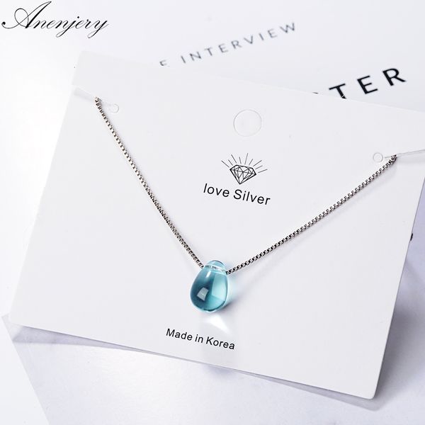 literary artificial blue crystal water drop necklace 925 sterling silver clavicle chain necklace for women girl
literary artificial blue crystal water drop necklace 925 sterling silver clavicle chain necklace for women girl