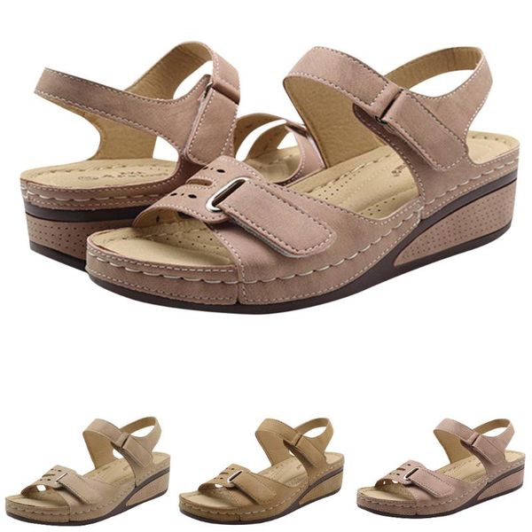 2020 women sandals plus size solid color wedges shoes for women wedge heels sandals summer shoes femme round platform sandal ag3, Black
2020 women sandals plus size solid color wedges shoes for women wedge heels sandals summer shoes femme round platform sandal ag3, Black
